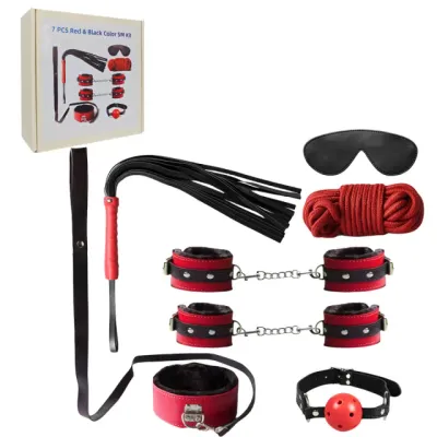 Red 7 Piece BDSM Bondage Kit 9 Red 7 Piece BDSM Bondage Kit - Image 9