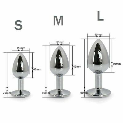 3pcs Stainless Steel Jewelry Anal Plug S+M+L 9 3pcs Stainless Steel Jewelry Anal Plug S+M+L - Image 9