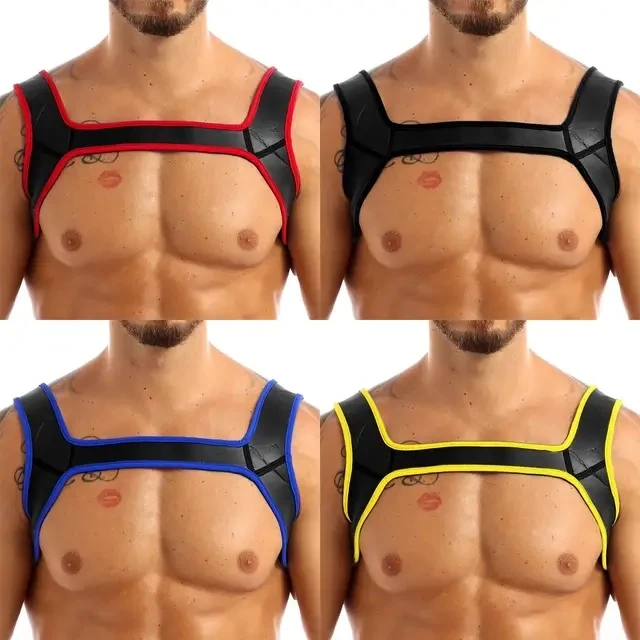 Fetish Play Neoprene Bulldog Style BDSM Chest Harness 1 Fetish Play Neoprene Bulldog Style BDSM Chest Harness