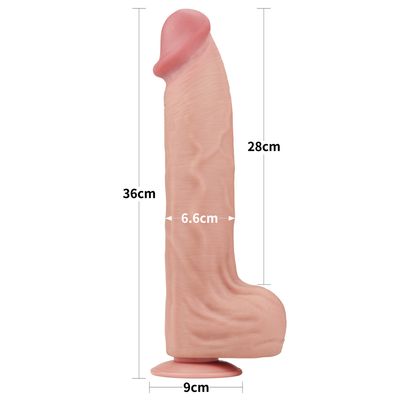 Lovetoy 14'' King Sized Sliding Skin Dual Layer Dildo 4 Lovetoy 14'' King Sized Sliding Skin Dual Layer Dildo - Image 4